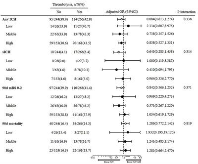 Baseline blood pressure does not modify the effect of intravenous thrombolysis in successfully revascularized patients